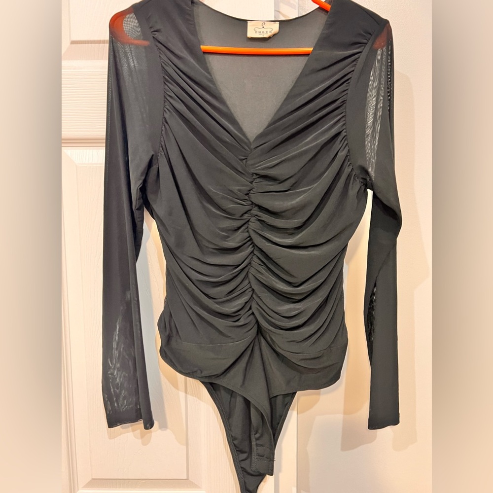 Ember brand Women’s black bodysuit size Large